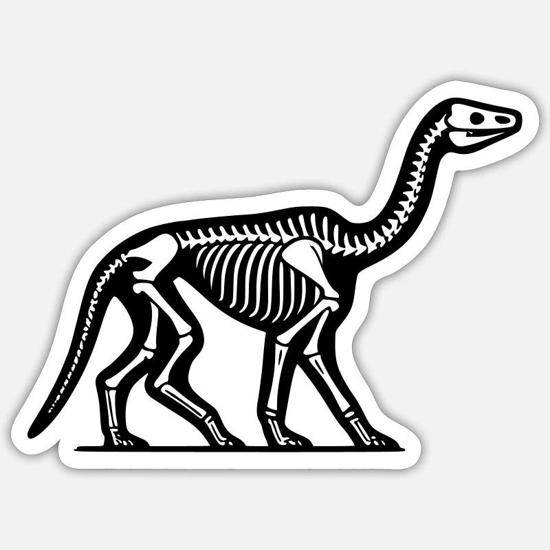 Skeleton Dinosaur Sticker size S (10 x 10 cm)