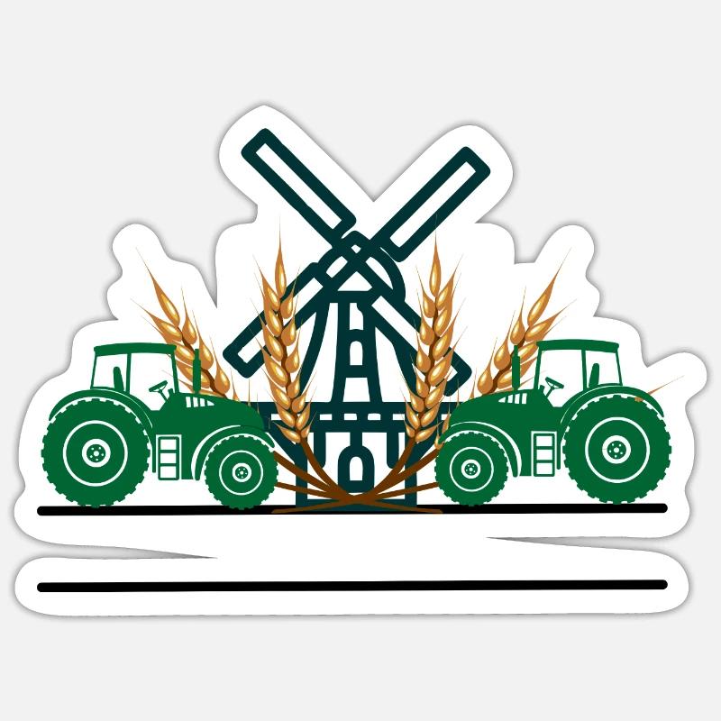 Getreide-Traktor Sticker Größe S (10 x 10 cm)