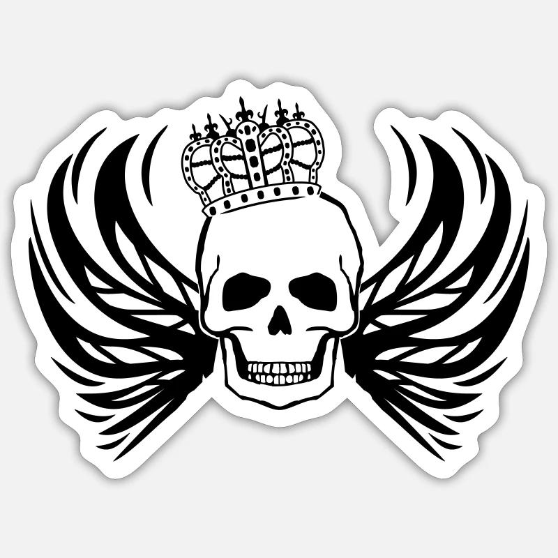 skull king - Sticker size S (10 x 10 cm) - white matte
