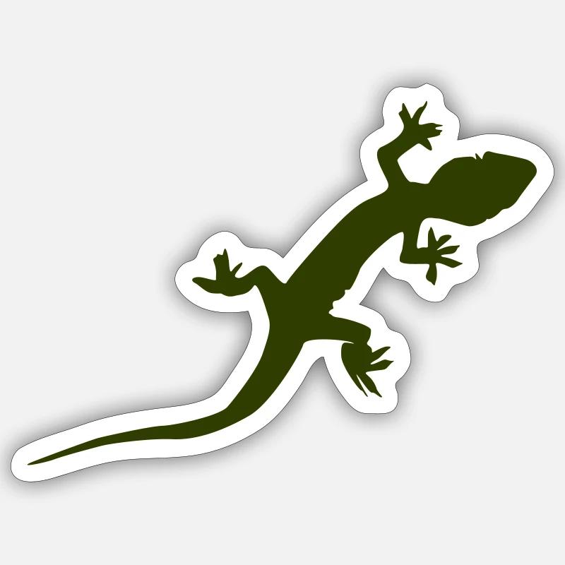 Gecko Lizard - Sticker size S (10 x 10 cm) - white matte