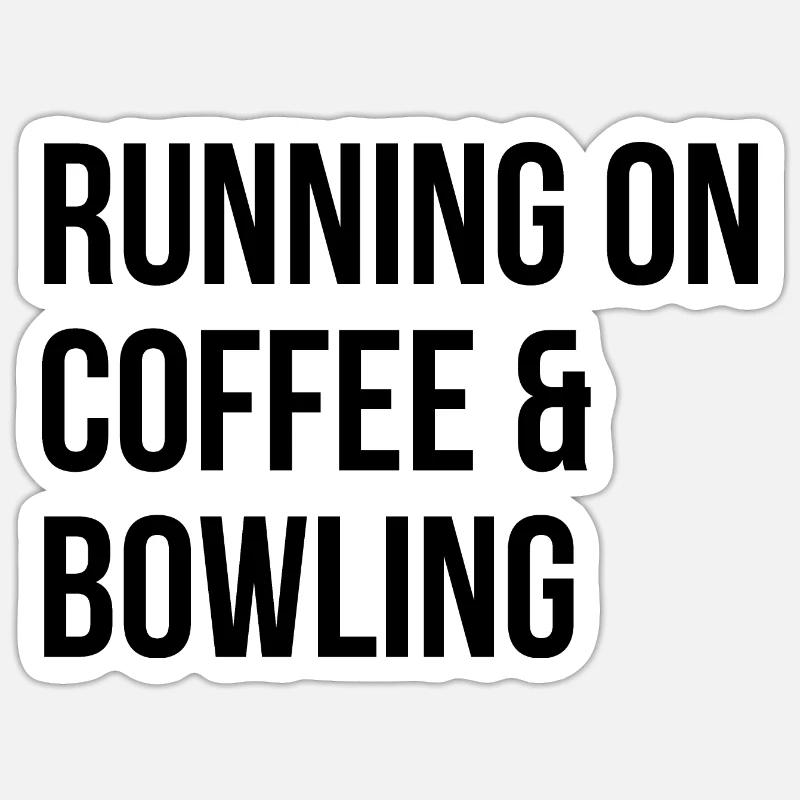bowling - Sticker taille S (10 x 10 cm) - blanc mat