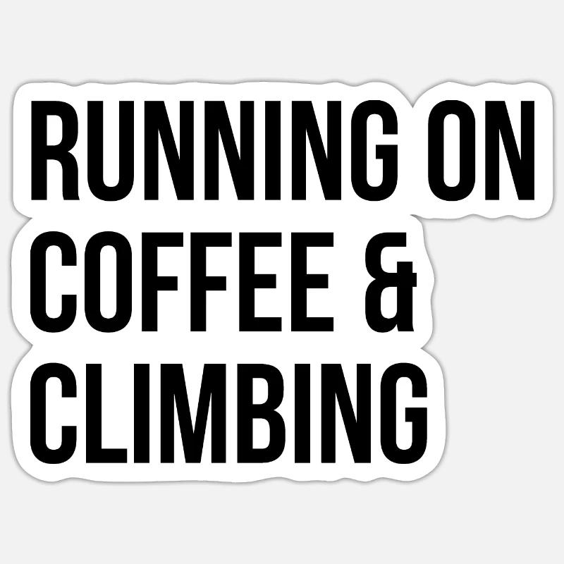 Klettern Klettern Klettern Klettern Sticker Größe S (10 x 10 cm)