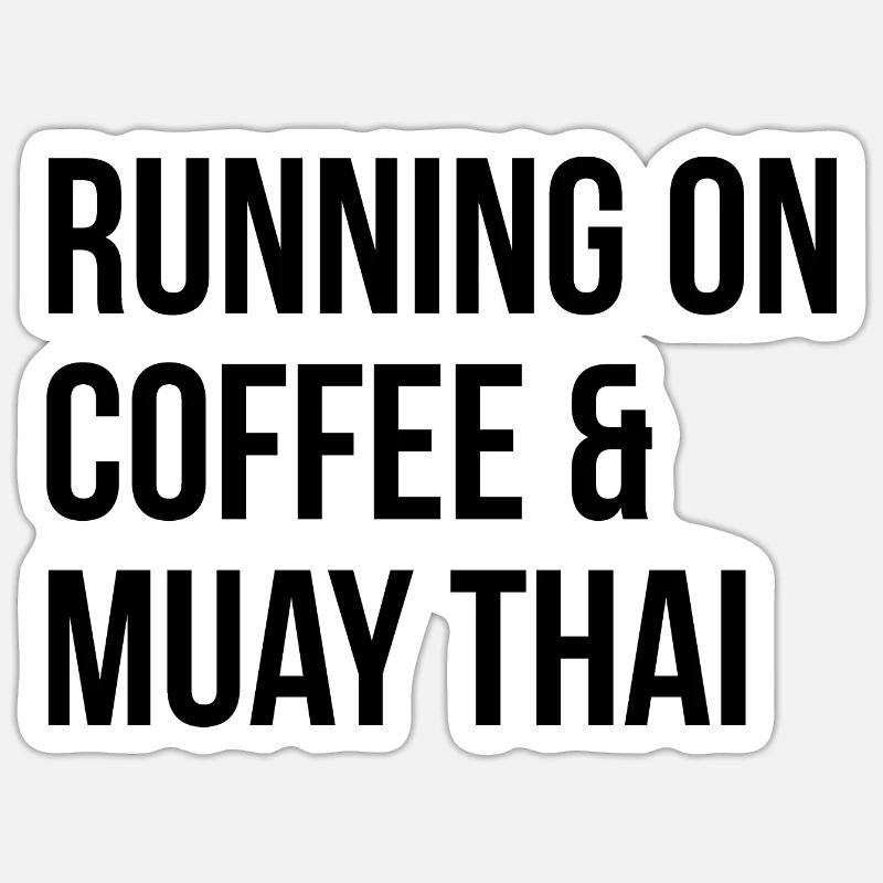 Muay Thai - Sticker size S (10 x 10 cm) - white matte
