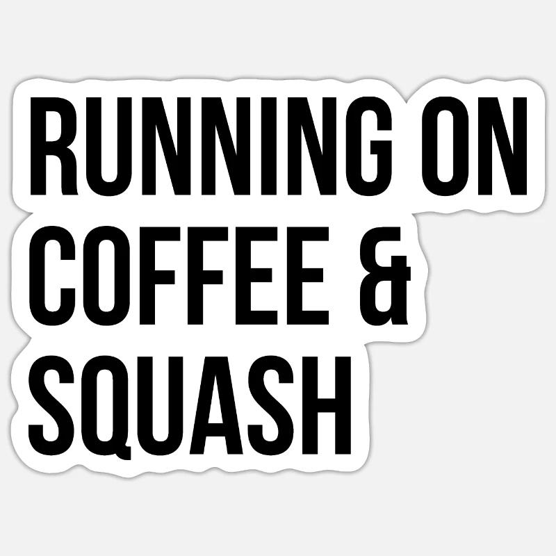 Squash - Sticker size S (10 x 10 cm) - white matte