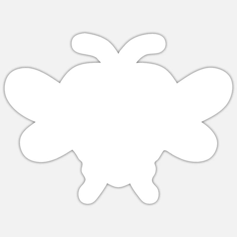 Mouche - Sticker taille S (10 x 10 cm) - blanc mat