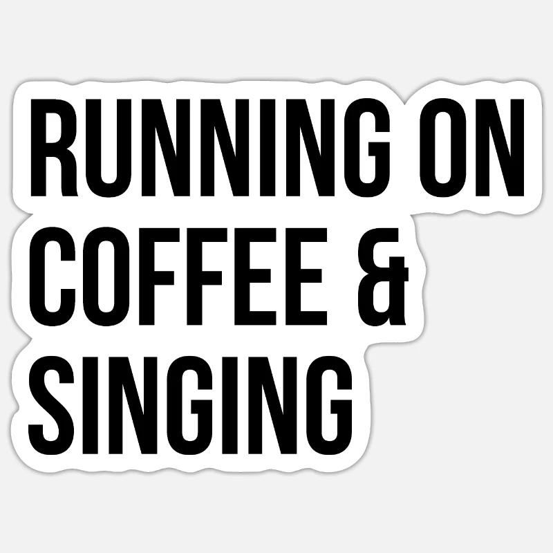 Singing - Sticker size S (10 x 10 cm) - white matte