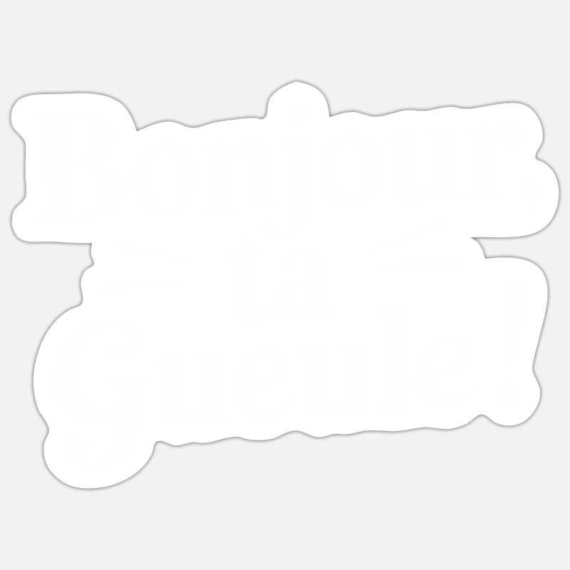 Bonjour ta gueule - Sticker taille S (10 x 10 cm) - blanc mat