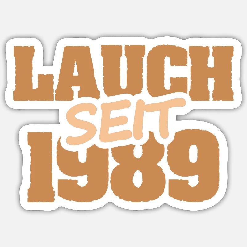 1989 - Sticker taille S (10 x 10 cm) - blanc mat