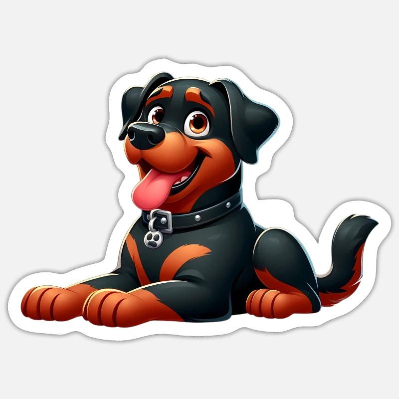 Rottweiler - Sticker size S (10 x 10 cm) - white matte