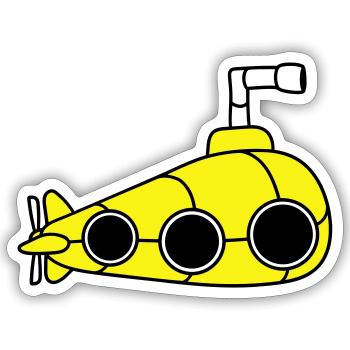 U-Boot Unterseeboot Tauchgang Tauchboot Kapitän - Sticker Größe S (10 x 10 cm) - Mattweiß - Vorne