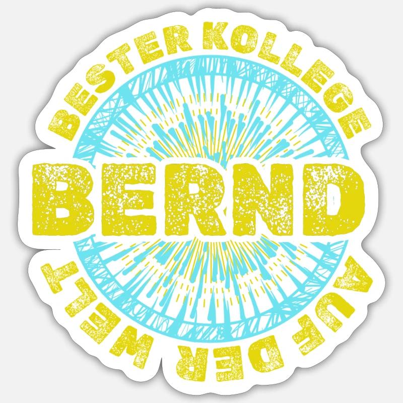 Bernd - Sticker taille S (10 x 10 cm) - blanc mat