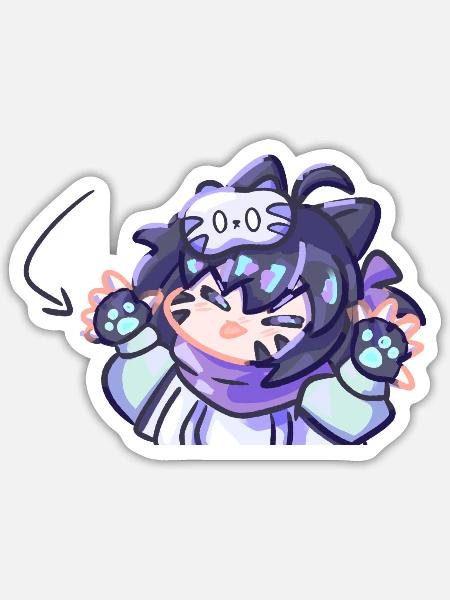 Gremlin Yuki - Sticker Größe S (10 x 10 cm) - Mattweiß