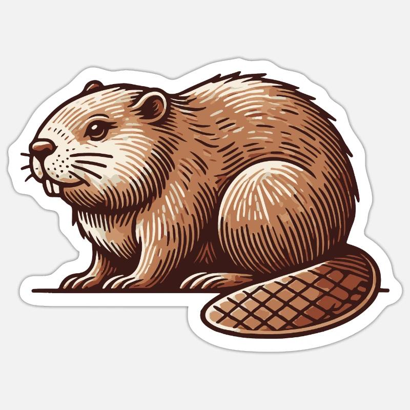 Biber Sticker Größe S (10 x 10 cm)