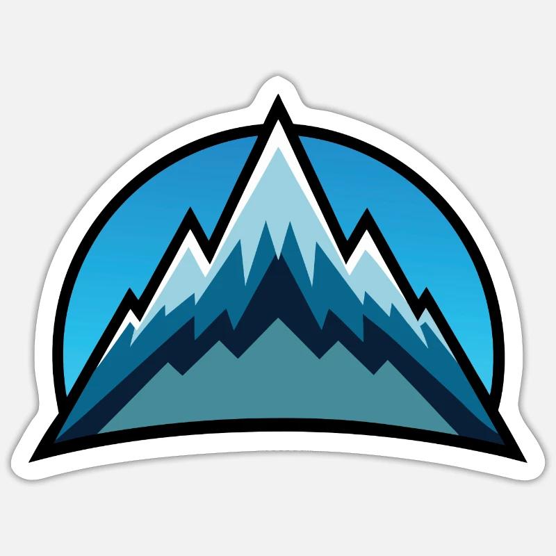 Mountains - Sticker size S (10 x 10 cm) - white matte