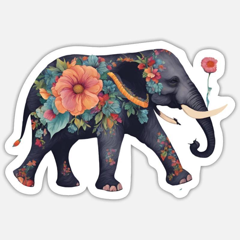 Elephant Sticker Größe S (10 x 10 cm)