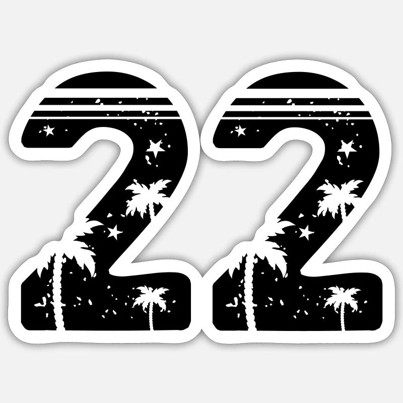 22 - Sticker taille S (10 x 10 cm) - blanc mat
