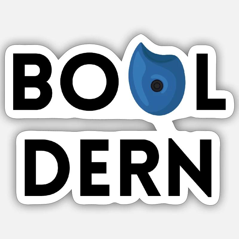 Bouldern - Simples Design mit Bouldergriff - Sticker Größe S (10 x 10 cm) - Mattweiß