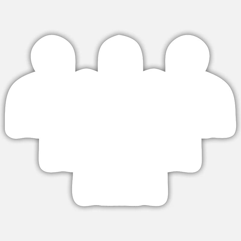 Team, team, teamwork - Sticker size S (10 x 10 cm) - white matte