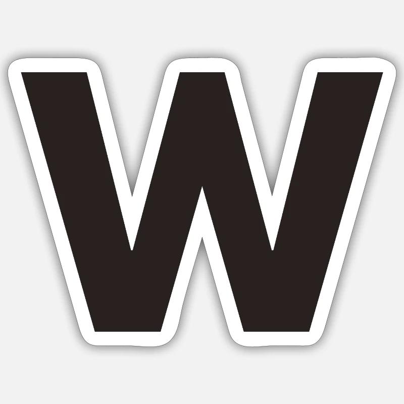 W - Sticker size S (10 x 10 cm) - white matte