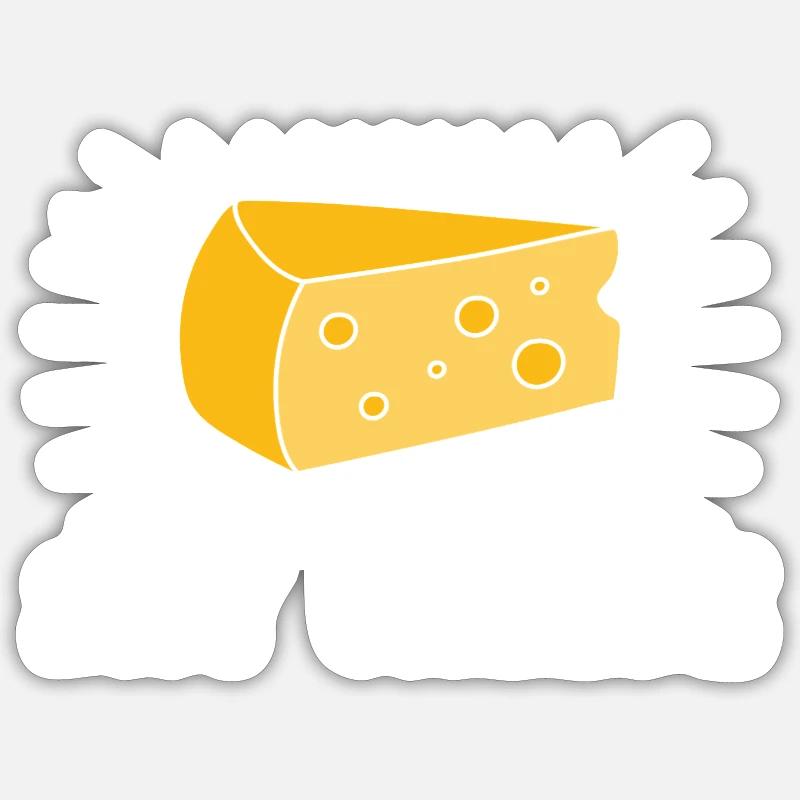 Dites fromage - Sticker taille S (10 x 10 cm) - blanc mat
