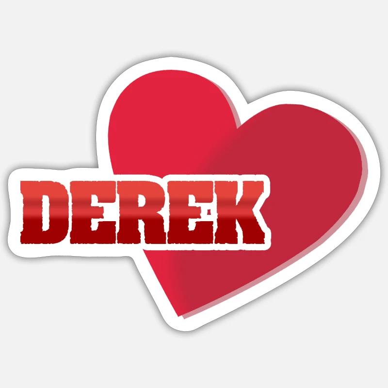 Derek as a first name Sticker size S (10 x 10 cm)