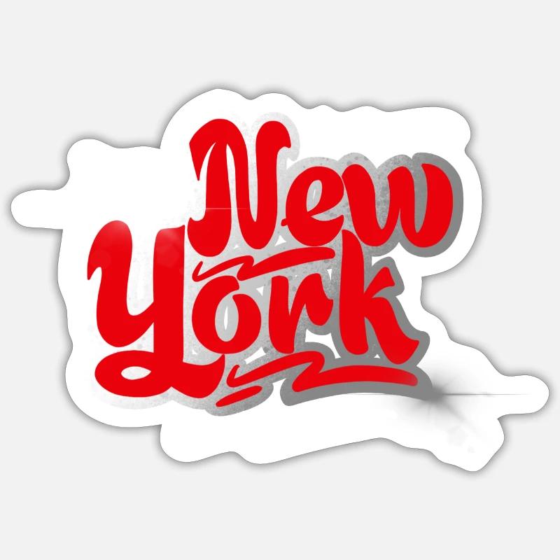 New York - Sticker taille S (10 x 10 cm) - blanc mat
