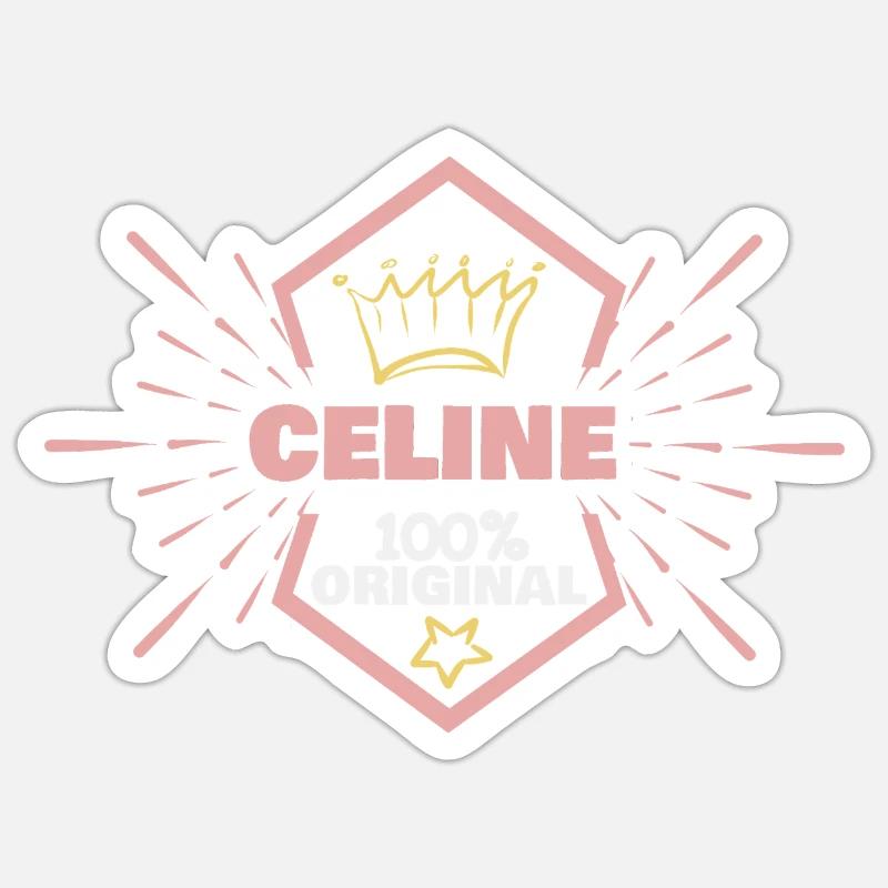 Céline - Sticker taille S (10 x 10 cm) - blanc mat