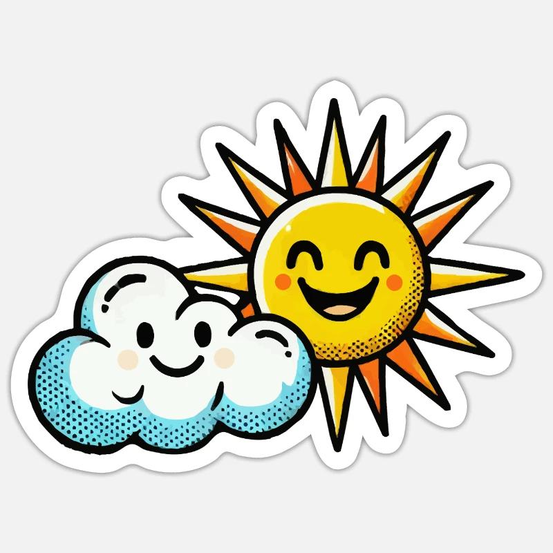 Cloud Sun Sticker size S (10 x 10 cm)