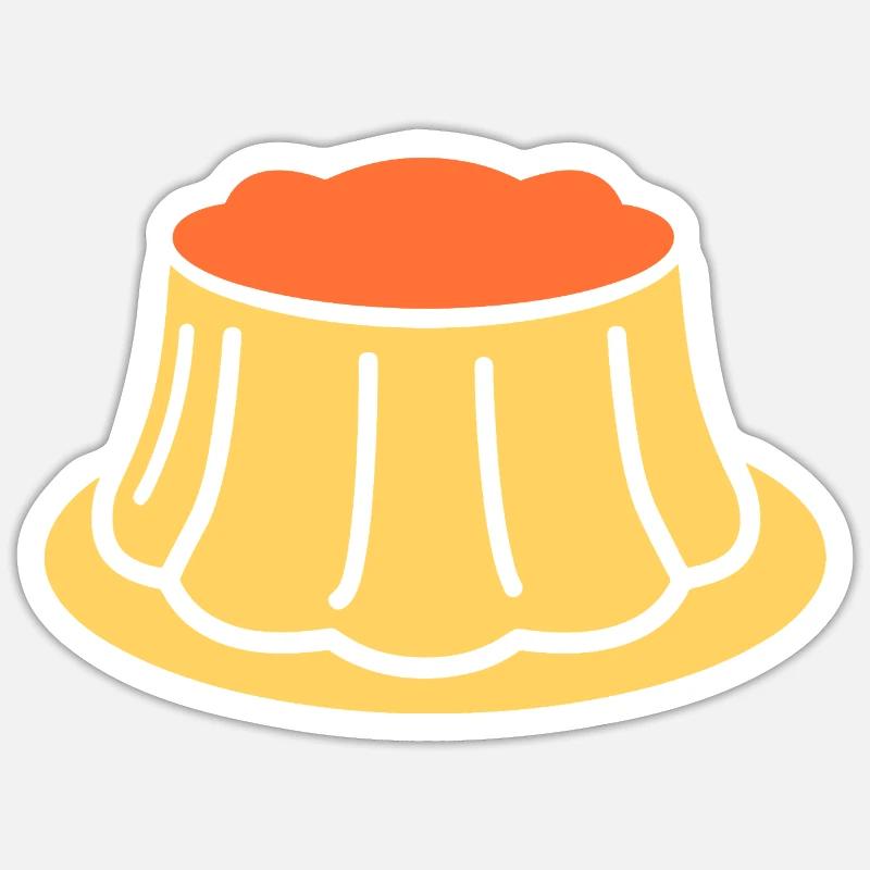 Flan - Sticker size S (10 x 10 cm) - white matte