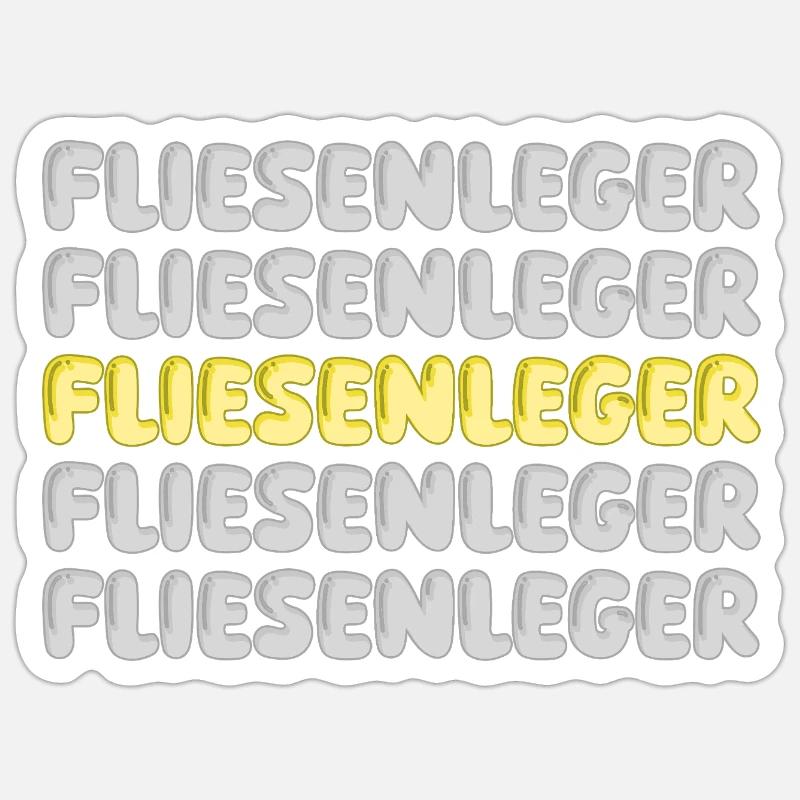Work Tiler - Sticker size S (10 x 10 cm) - white matte