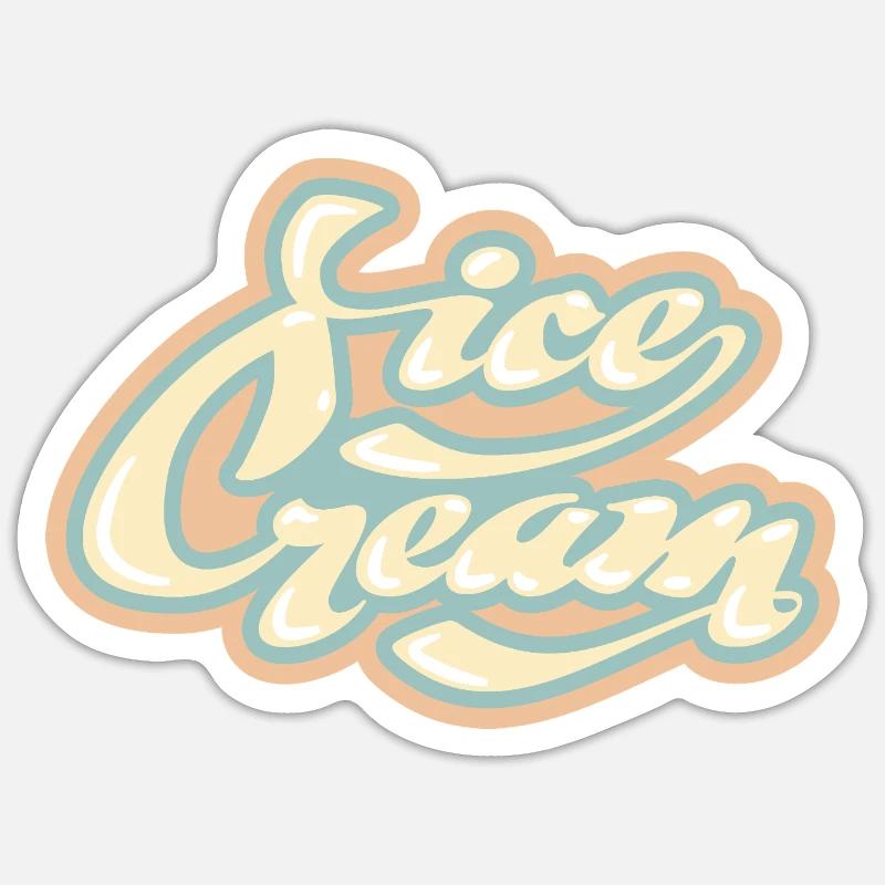 Tourbillon de glace - Sticker taille S (10 x 10 cm) - blanc mat