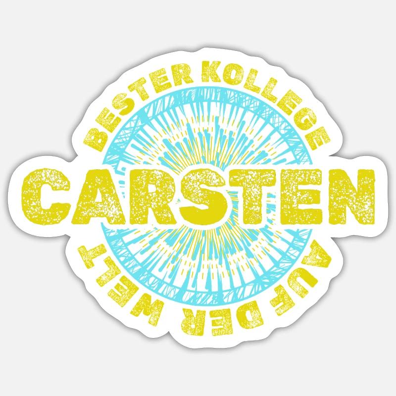 First name Carsten - Sticker size S (10 x 10 cm) - white matte