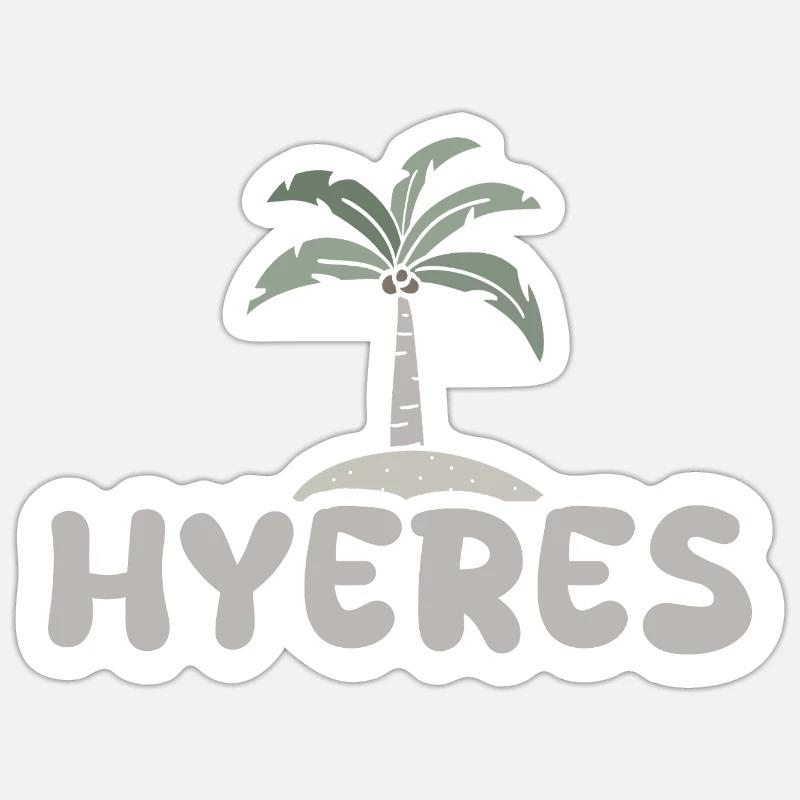 Hyeres - Sticker size S (10 x 10 cm) - white matte