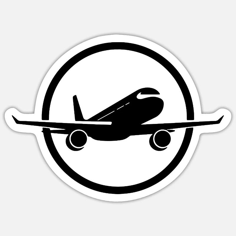 Aéronef - Sticker taille S (10 x 10 cm) - blanc mat
