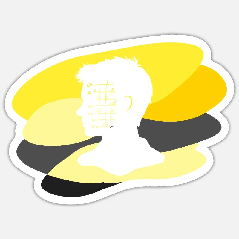 Mathe Schule Algebra - Sticker Größe S (10 x 10 cm) - Mattweiß