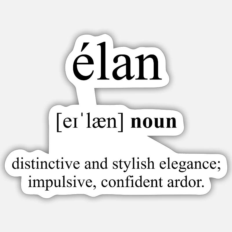 Elan Definition Dictionary Sticker Größe S (10 x 10 cm)