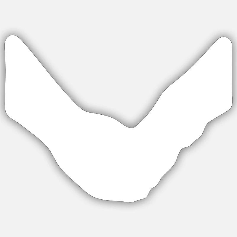 Patte de main - Sticker taille S (10 x 10 cm) - blanc mat