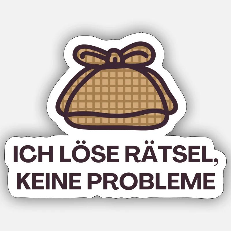 I solve puzzles, no problems - Sticker size S (10 x 10 cm) - white matte
