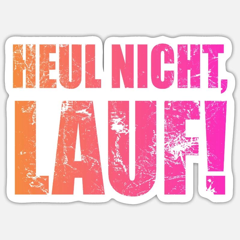 Ne pleurez pas, courez ! - Course à pied, jogging, sport, course à pied Sticker taille S (10 x 10 cm)