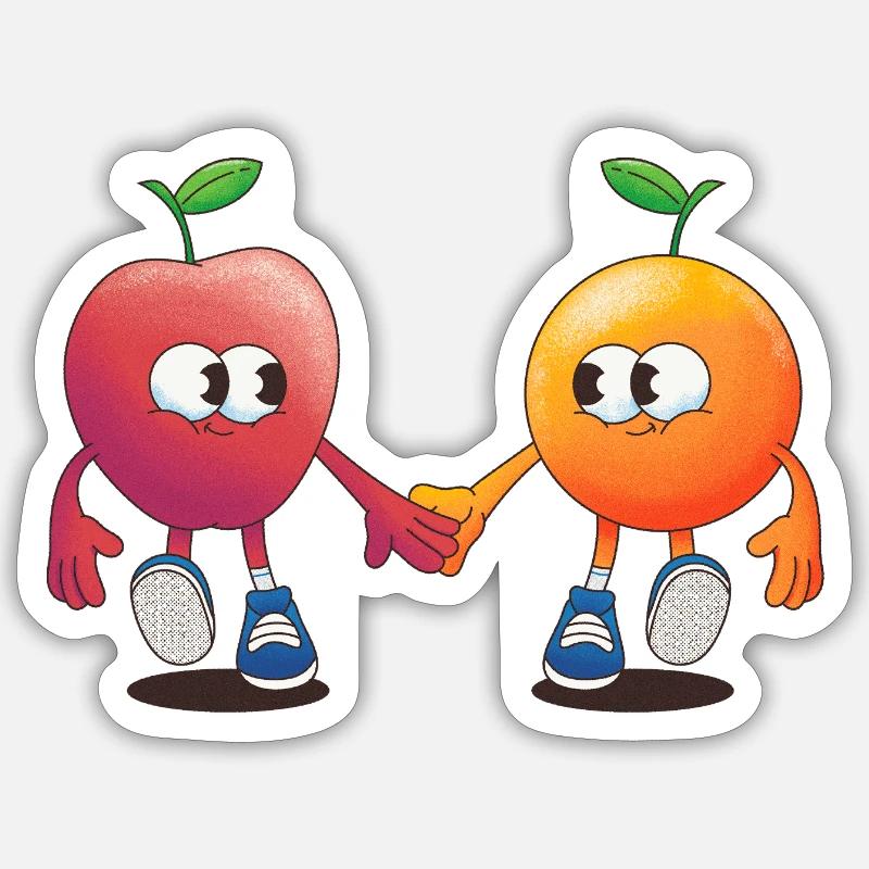 L'amitié fruitée Sticker taille S (10 x 10 cm)