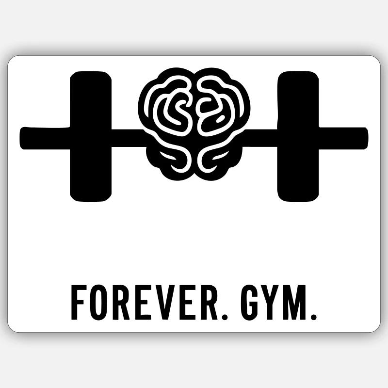 FOREVER. GYM. PART 2 - Sticker Größe S (10 x 10 cm) - Mattweiß