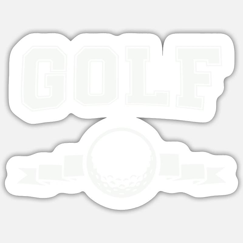 Golf Logo - Sticker size S (10 x 10 cm) - white matte