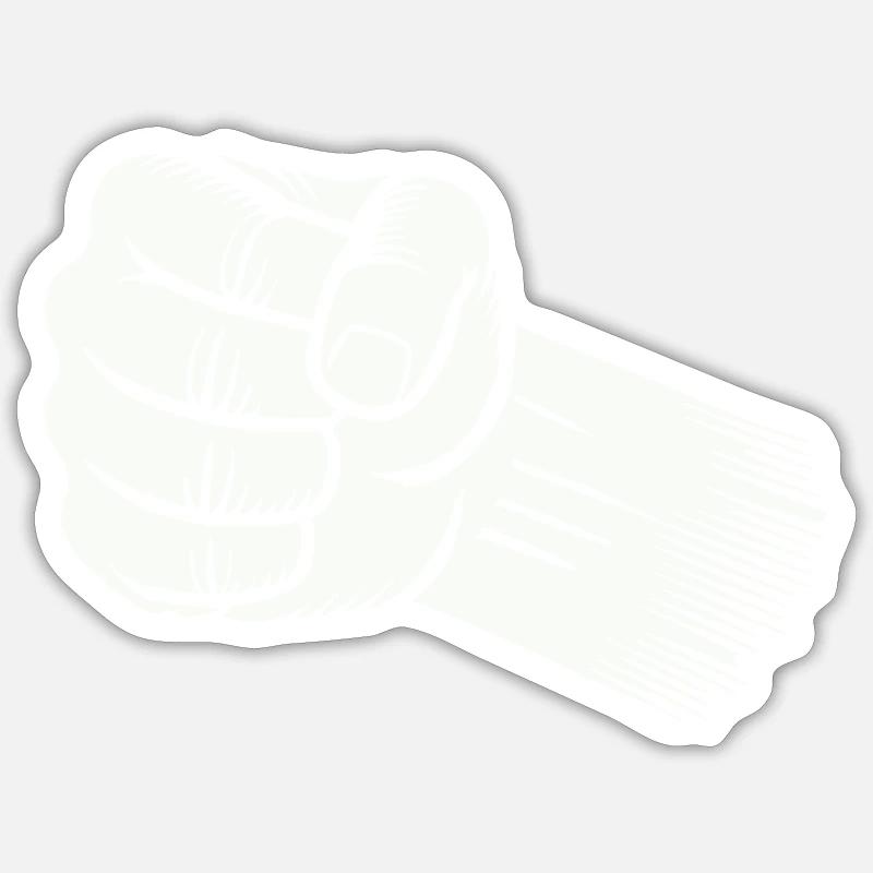 fist - Sticker size S (10 x 10 cm) - white matte