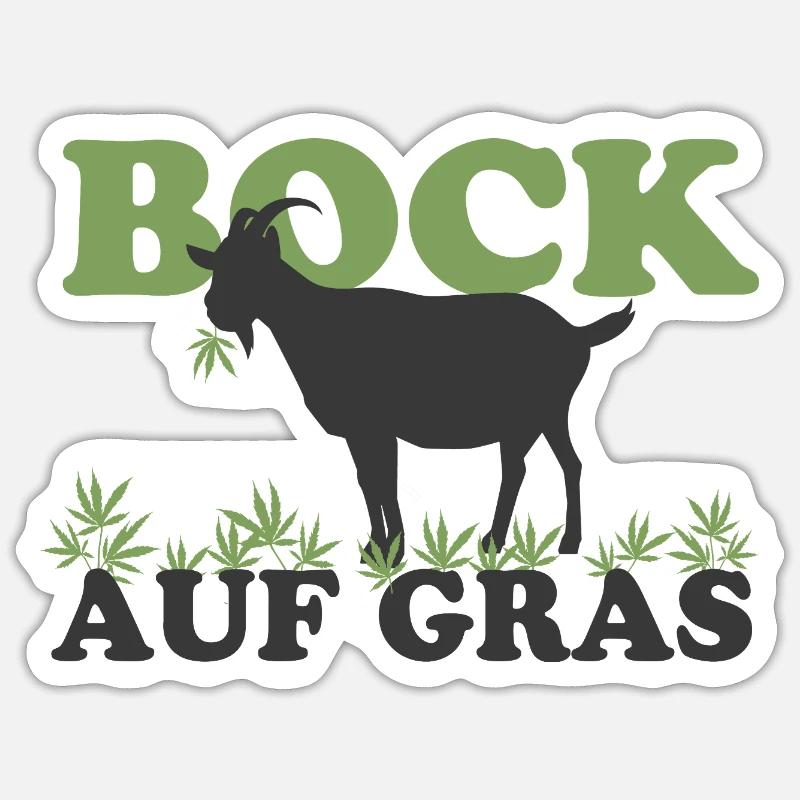 Bock auf Gras Sticker taille S (10 x 10 cm)