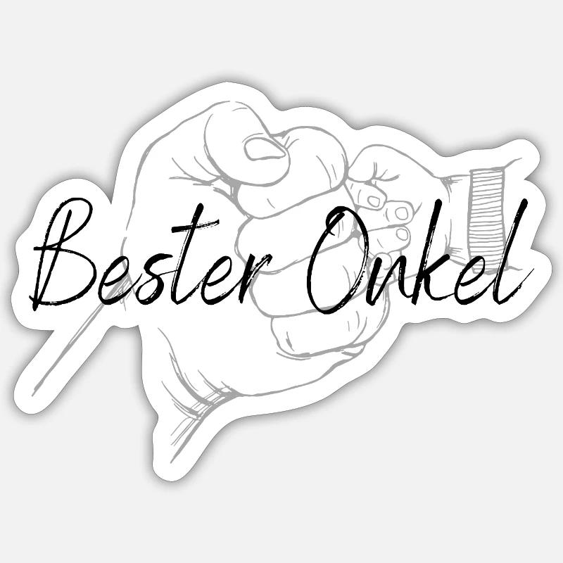 Bester Onkel - Sticker Größe S (10 x 10 cm) - Mattweiß