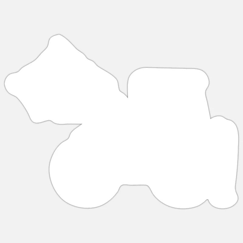 Excavator - Sticker size S (10 x 10 cm) - white matte