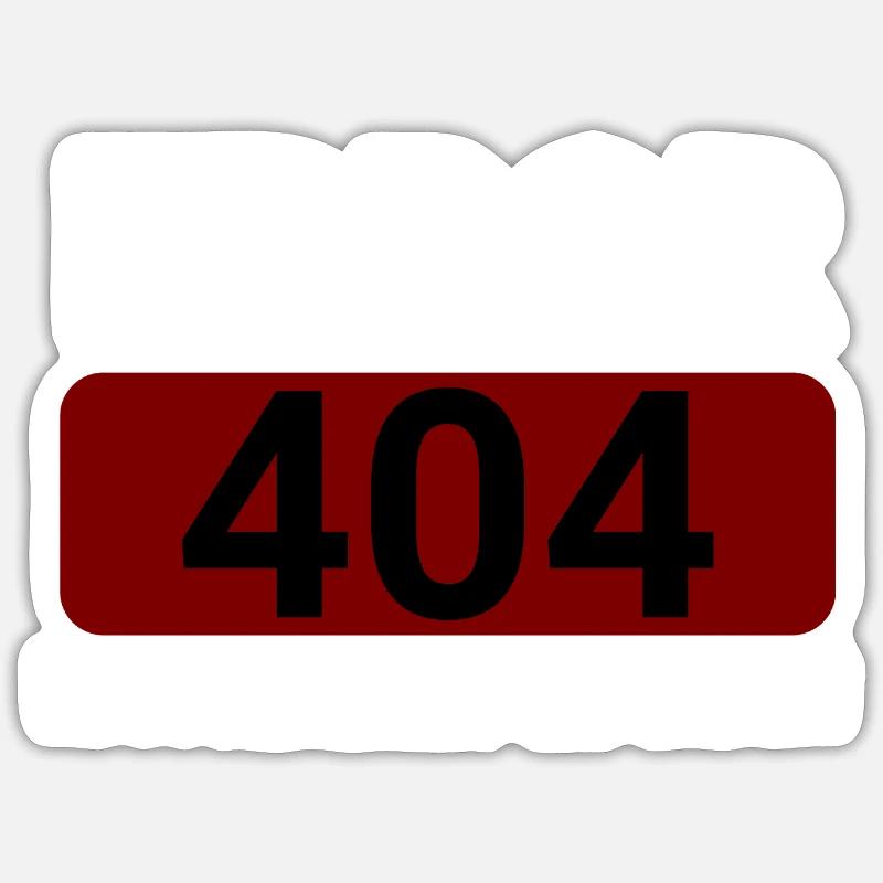 Error 404 Costume Not Found Sticker size S (10 x 10 cm)