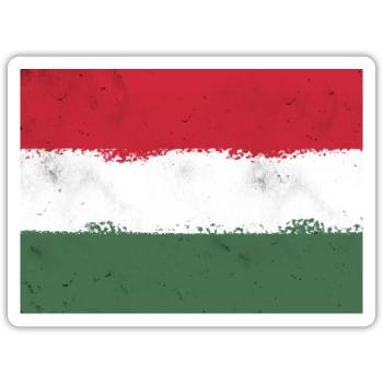 Flag of Hungary - Sticker size S (10 x 10 cm) - white matte - Front