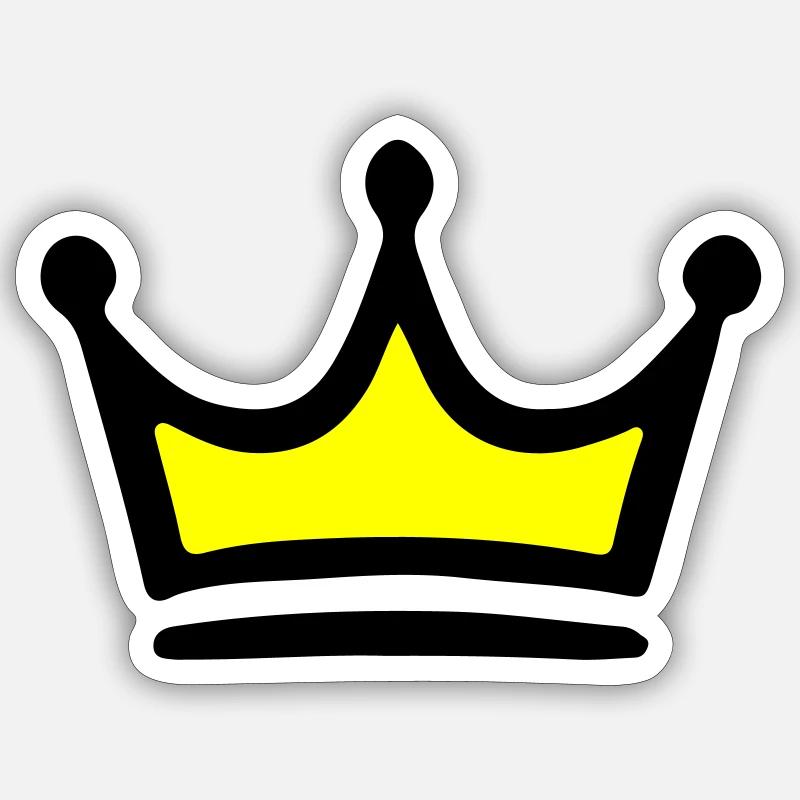 Krone Symbol - Sticker Größe S (10 x 10 cm) - Mattweiß
