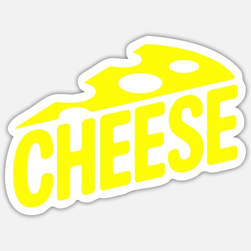 Fromage - Cool Dairy Logo - Sticker taille S (10 x 10 cm) - blanc mat